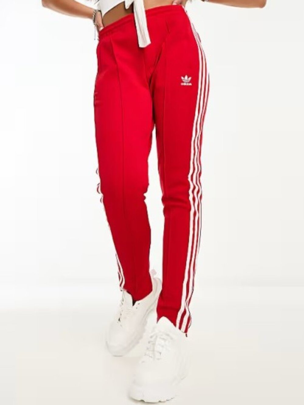 nwt adidas ORIGINALS Adicolor SST Track Pants in Better Scarlet (Red), Medium